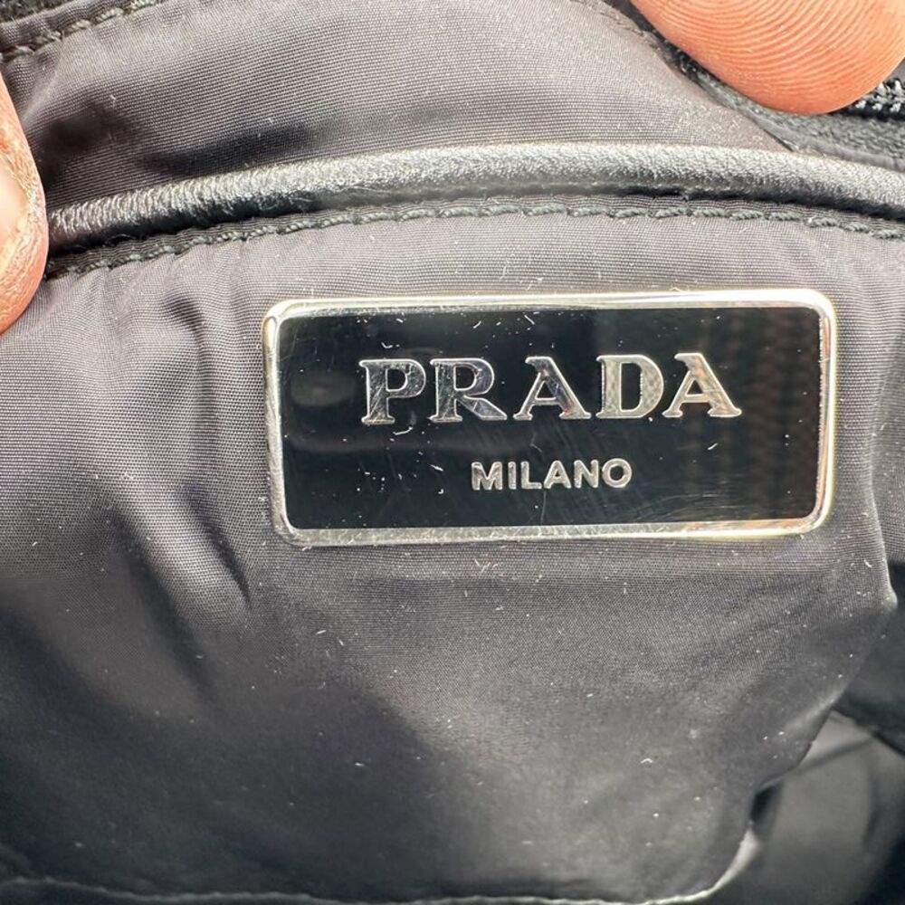 Prada Militare Vela Nylon and Saffiano Leather Tote Bag in Olive Green Nylon - Picture 7 of 11